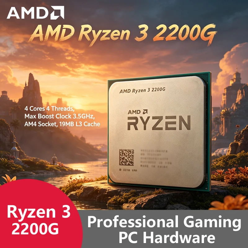 Pc Gaming Entry - معالج AMD Ryzen 3 2200G AM4