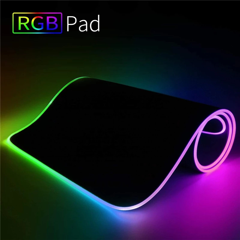 Rgb Mousepad - لوحة ماوس للألعاب بإضاءة LED ملونة،