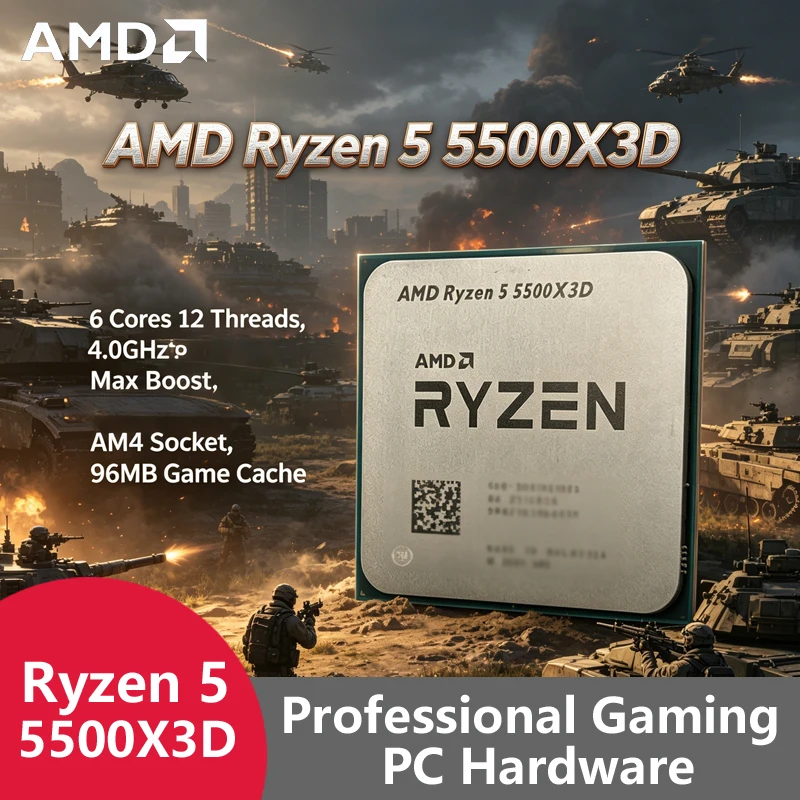 Pc Gaming Ryzen 5 - معالج ألعاب AMD Ryzen 5 5500X3D