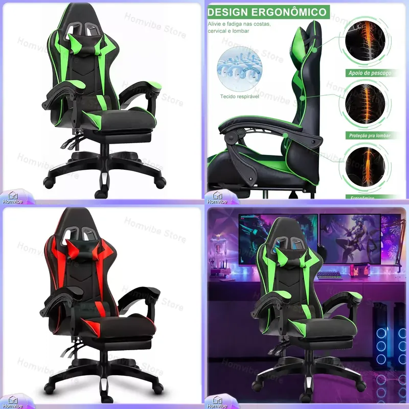 Pc Gaming Desk - كرسي ألعاب مريح بظهر عالٍ ومسند