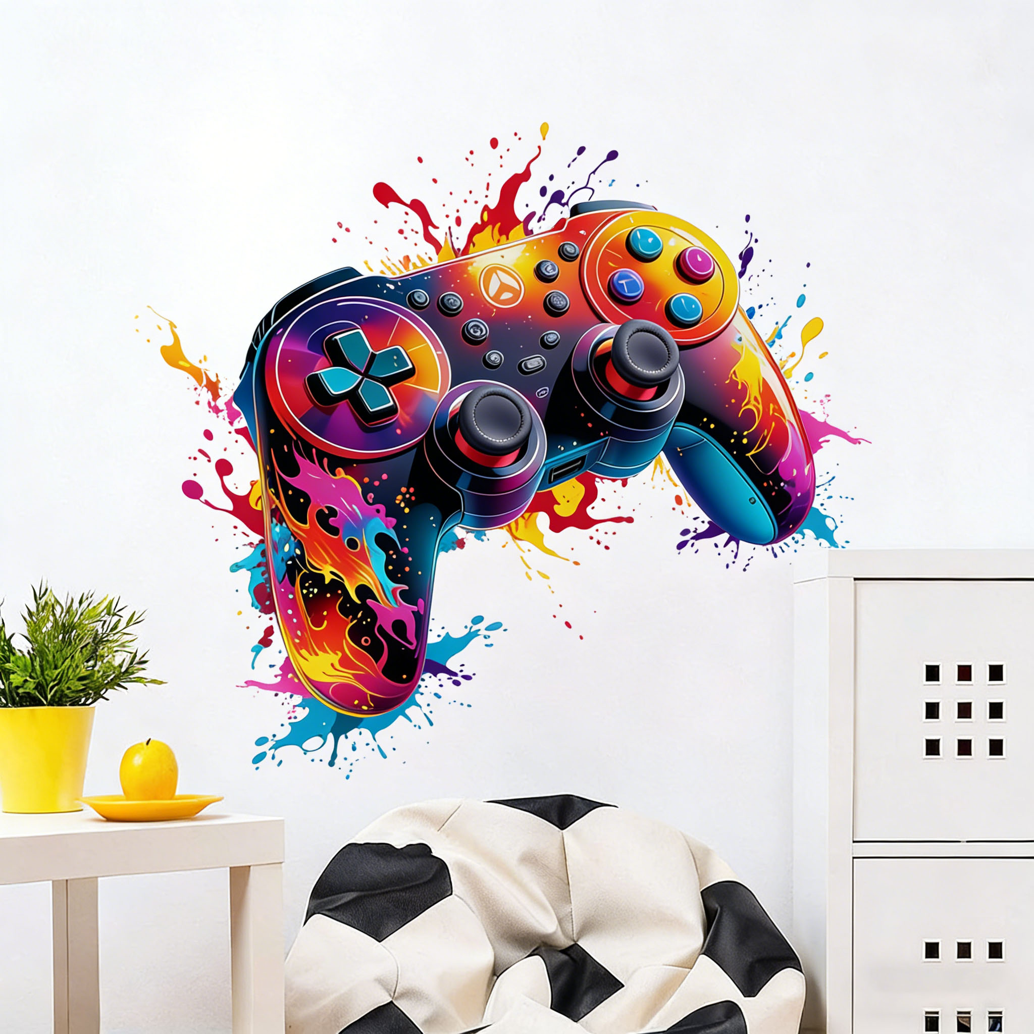 ملصق جداري على شكل لهب أحمر لو - مراجعة Pc Gaming Quotes وسعره