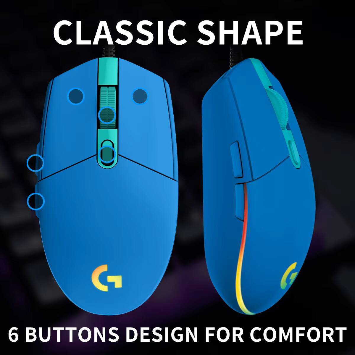 فأرة ألعاب لوجيتك G203 LIGHTSY - مراجعة Pc Gaming Logitech وسعره