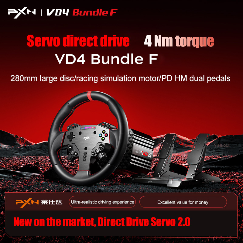 PXN V4D حزمة عجلة سباق 4Nm قوة - مراجعة Pc Gaming Entry وسعره