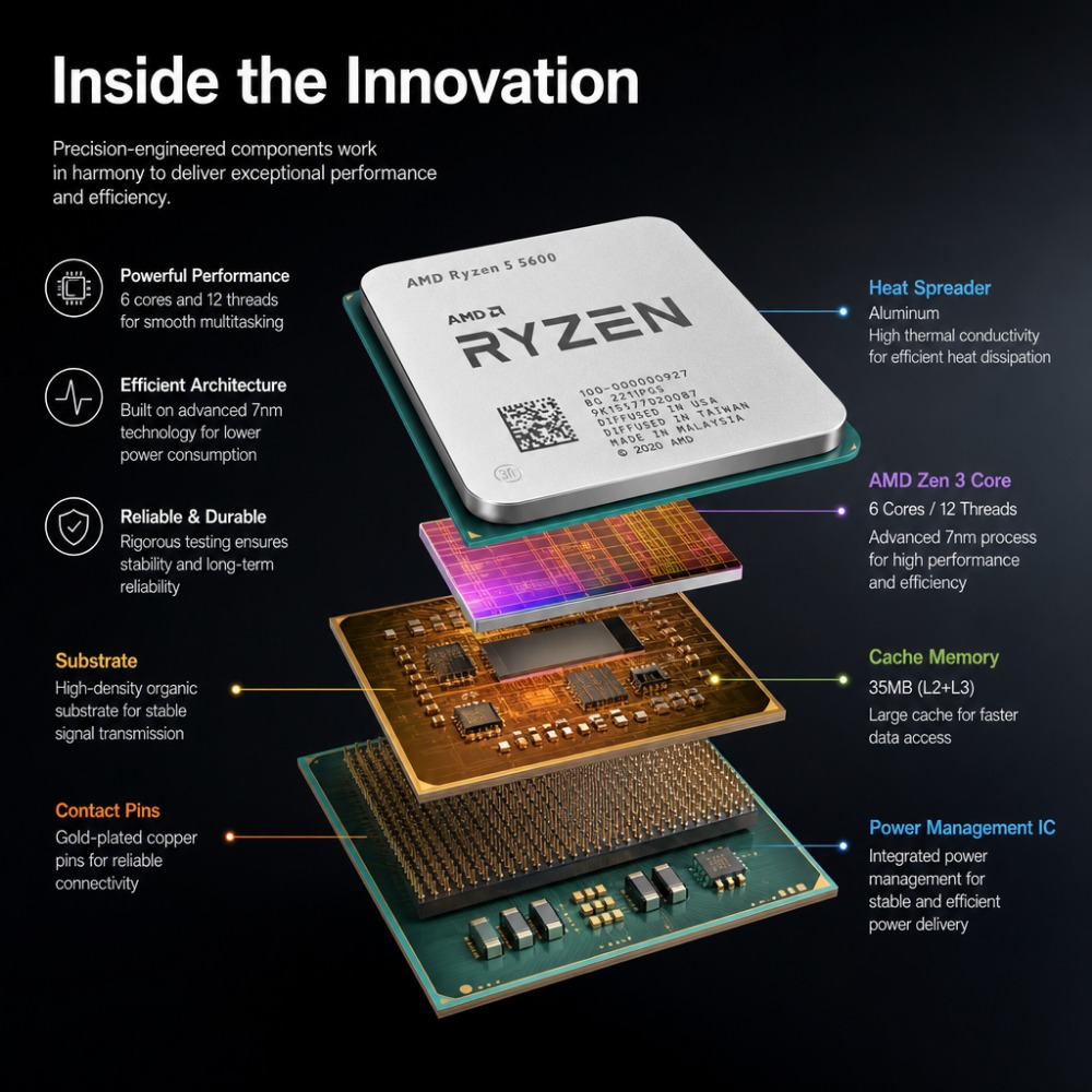معالج Ryzen 5 5600 R5 5600 بتر - مراجعة Pc Gaming Ryzen 5 وسعره