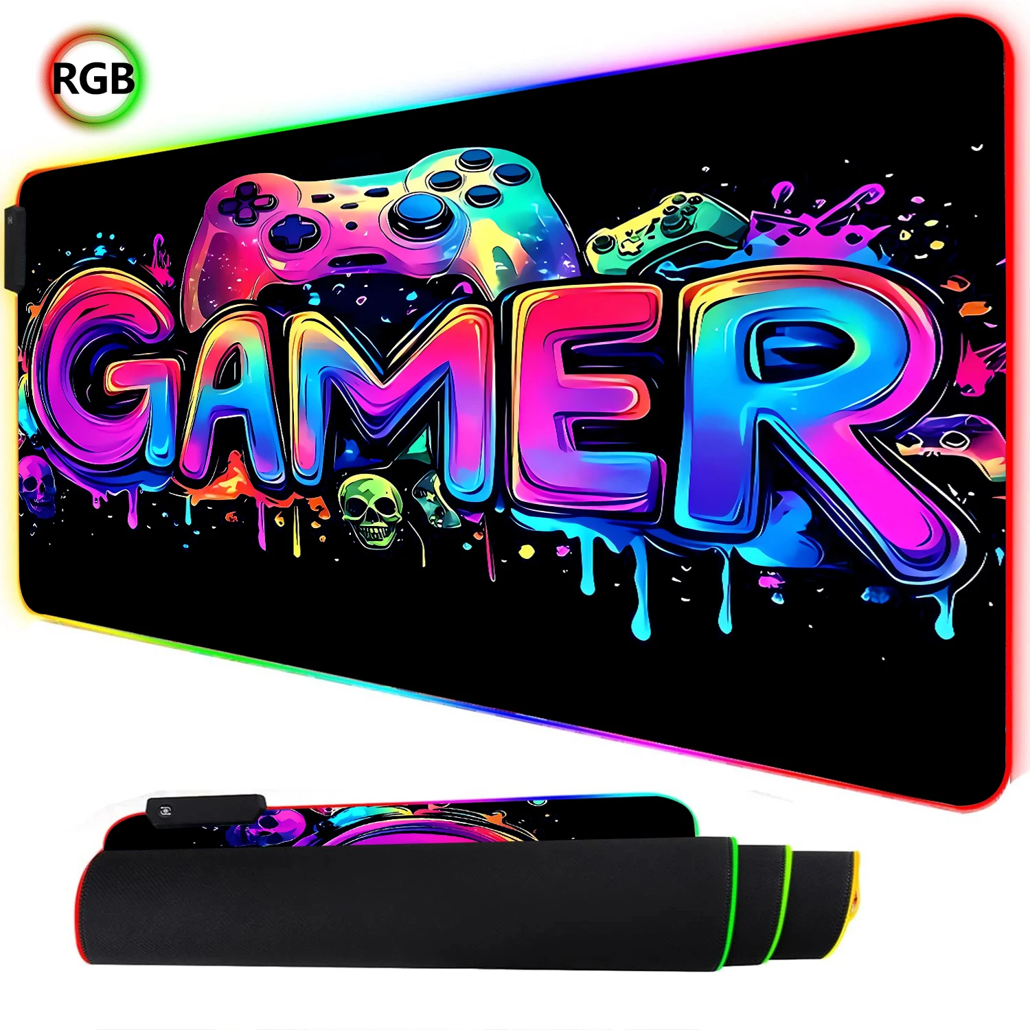 RGB النيون الألعاب تحكم الفن م - مراجعة Rgb Mousepad وسعره