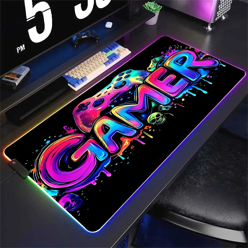 RGB النيون الألعاب تحكم الفن م - مراجعة Rgb Mousepad وسعره