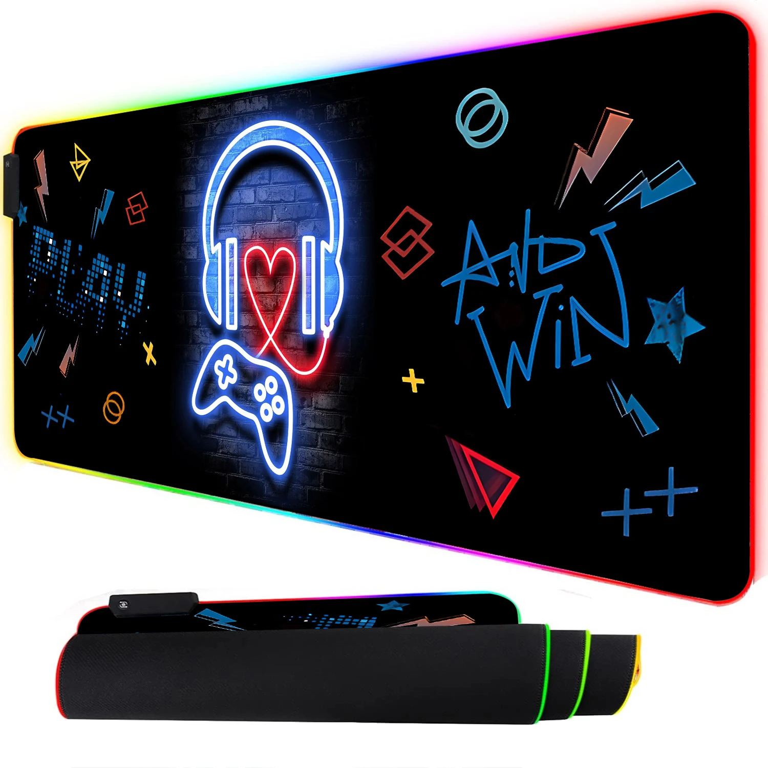RGB النيون الألعاب تحكم الفن م - مراجعة Rgb Mousepad وسعره