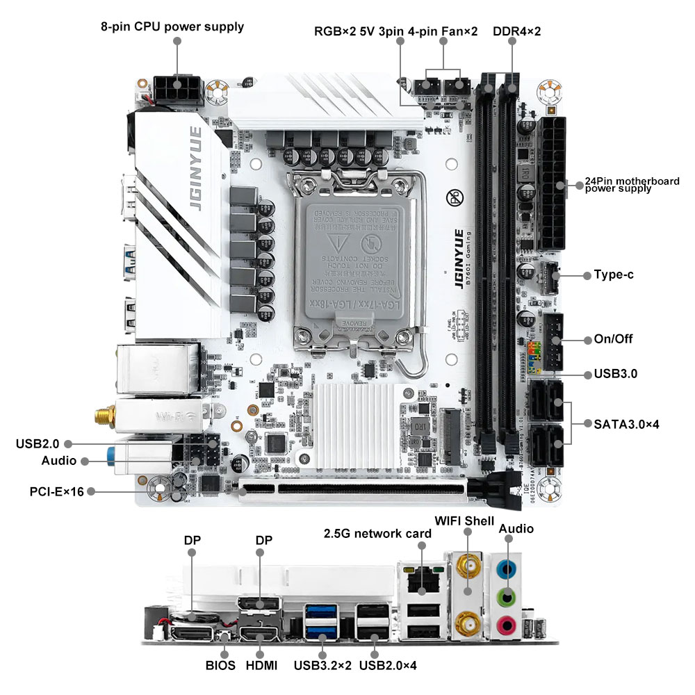 لوحة أم JGINYUE B760 تدعم معال - مراجعة Pc Gaming News وسعره