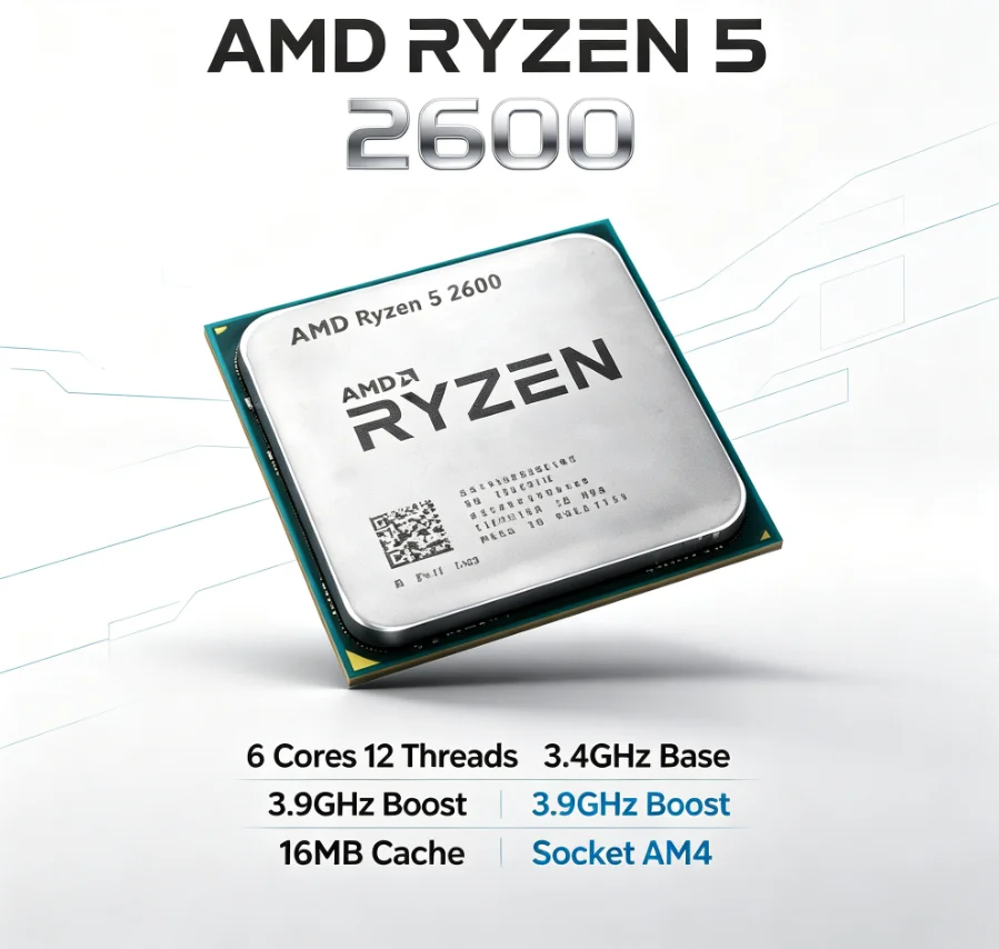 معالج AMD Ryzen 5 2600 R5 2600 - مراجعة Pc Gaming Entry وسعره