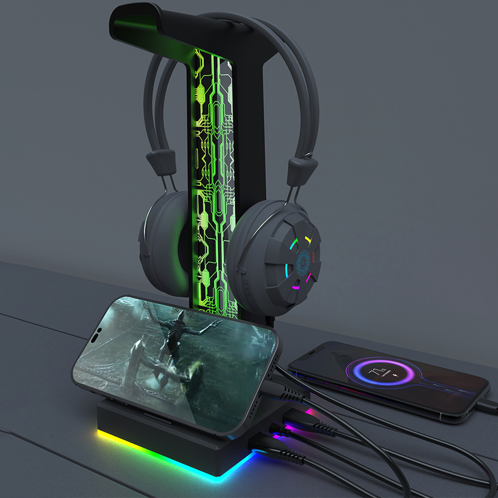 حامل سماعة رأس للألعاب RGB ، م - مراجعة Pc Gaming Desk وسعره
